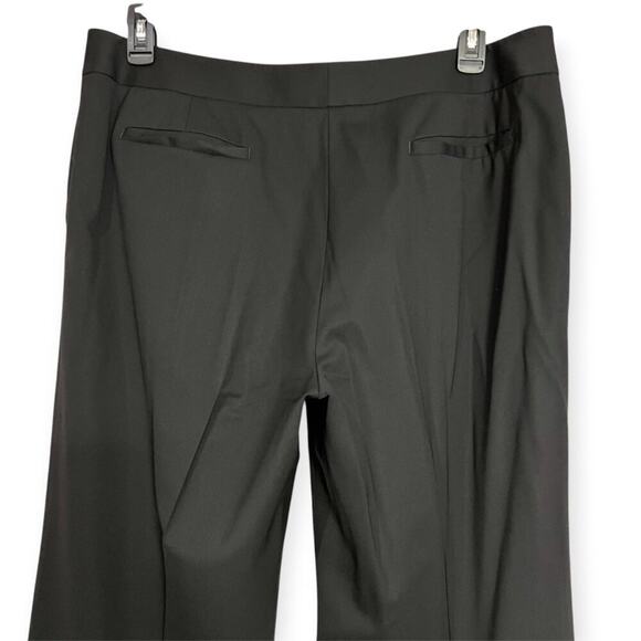 Lafayette 148 Barrow Wide Leg Virgin Wool Trousers SIZE 14 Black High Rise Pants - Picture 6 of 8